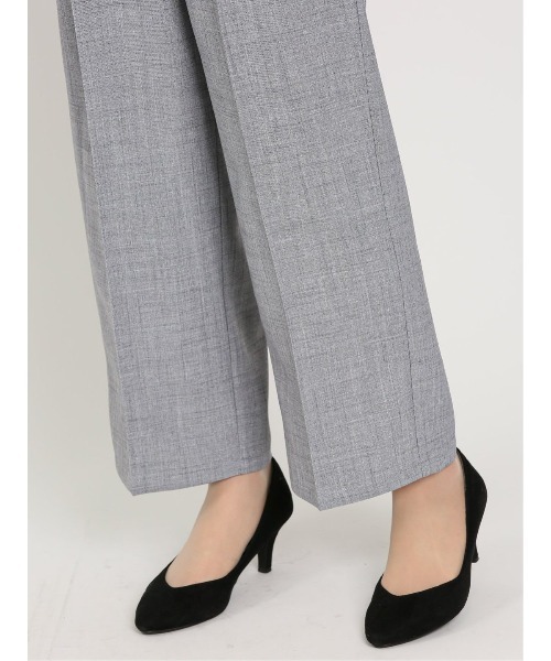 m.f.editorial（エムエフエディトリアル）の「m.f.エディトリアル レディース リネン風シャンブレー ワイドパンツ(セットアップ可能)（その他パンツ・レディース・グレー/ネイビー/ベージュ・LARGE/MEDIUM）」の5枚目の写真