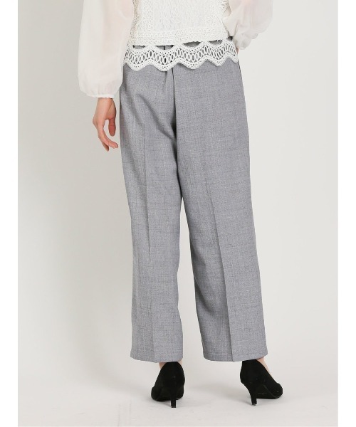 m.f.editorial（エムエフエディトリアル）の「m.f.エディトリアル レディース リネン風シャンブレー ワイドパンツ(セットアップ可能)（その他パンツ・レディース・グレー/ネイビー/ベージュ・LARGE/MEDIUM）」の16枚目の写真