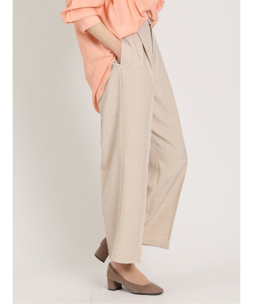 m.f.editorial（エムエフエディトリアル）の「m.f.エディトリアル レディース リネン風シャンブレー ワイドパンツ(セットアップ可能)（その他パンツ・レディース・グレー/ネイビー/ベージュ・LARGE/MEDIUM）」の15枚目の写真