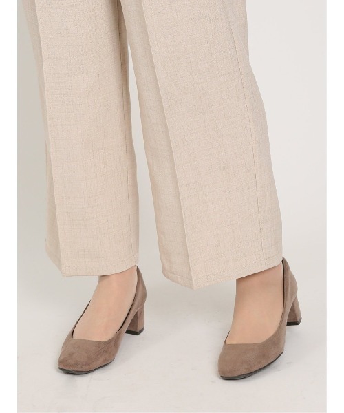 m.f.editorial（エムエフエディトリアル）の「m.f.エディトリアル レディース リネン風シャンブレー ワイドパンツ(セットアップ可能)（その他パンツ・レディース・グレー/ネイビー/ベージュ・LARGE/MEDIUM）」の6枚目の写真