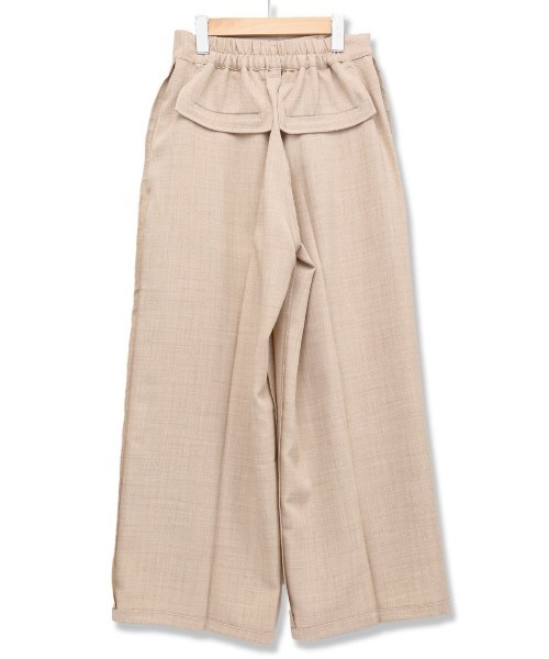 m.f.editorial（エムエフエディトリアル）の「m.f.エディトリアル レディース リネン風シャンブレー ワイドパンツ(セットアップ可能)（その他パンツ・レディース・グレー/ネイビー/ベージュ・LARGE/MEDIUM）」の10枚目の写真