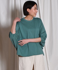 プレーティング天竺カイトスリーブカットソー