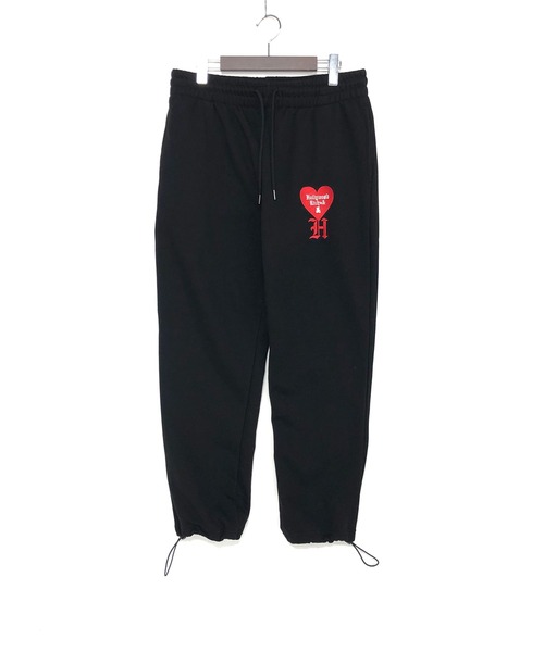 ADMIX/ATELIER SAB MEN（アドミックスアトリエサブメン）の「【Hollywood Rich.&】ハリウッドリッチ.& ハートロゴ / 裏毛スウェット ルーズシルエット イージーパンツ（スウェットパンツ・メンズ・ブラック/ホワイト・50/48）」の10枚目の写真