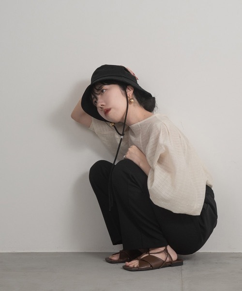 lawgy（ラウジー）の「string bucket hat（ハット・レディース・ホワイト/ブラック/ベージュ・FREE）」の13枚目の写真