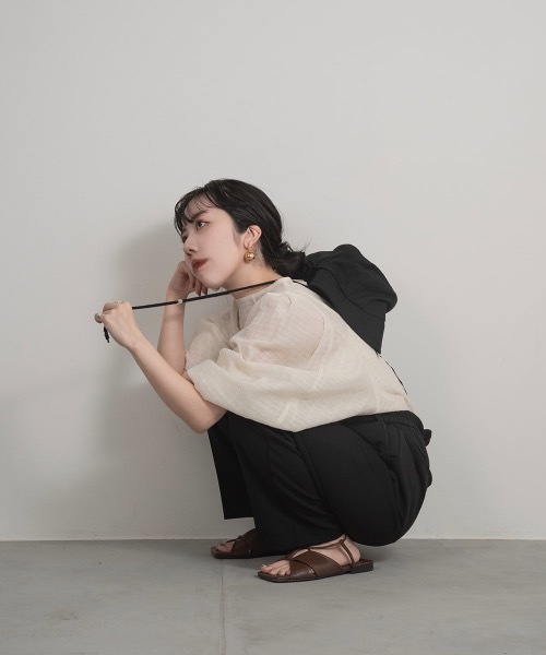 lawgy（ラウジー）の「string bucket hat（ハット・レディース・ホワイト/ブラック/ベージュ・FREE）」の11枚目の写真