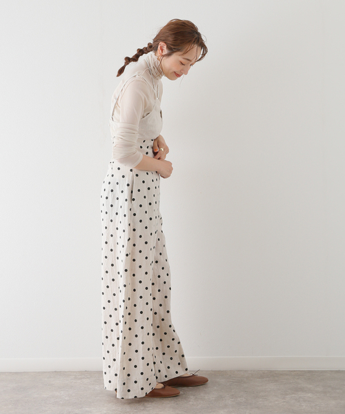 U by SPICK&SPAN（ユーバイスピックアンドスパン）の「ビスチェオールインワン（つなぎ/オールインワン・レディース・ブラック/アイボリー・FREE）」の22枚目の写真