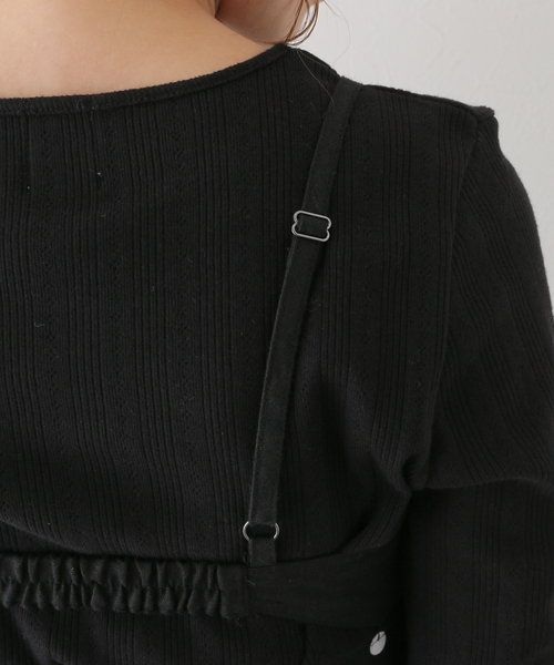 U by SPICK&SPAN（ユーバイスピックアンドスパン）の「ビスチェオールインワン（つなぎ/オールインワン・レディース・ブラック/アイボリー・FREE）」の9枚目の写真