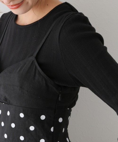 U by SPICK&SPAN（ユーバイスピックアンドスパン）の「ビスチェオールインワン（つなぎ/オールインワン・レディース・ブラック/アイボリー・FREE）」の10枚目の写真