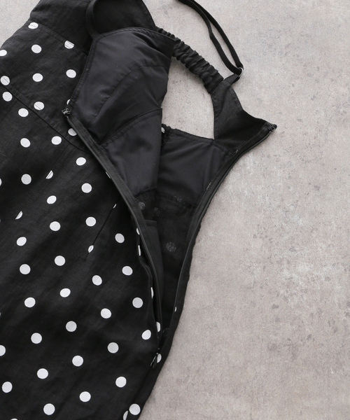 U by SPICK&SPAN（ユーバイスピックアンドスパン）の「ビスチェオールインワン（つなぎ/オールインワン・レディース・ブラック/アイボリー・FREE）」の13枚目の写真