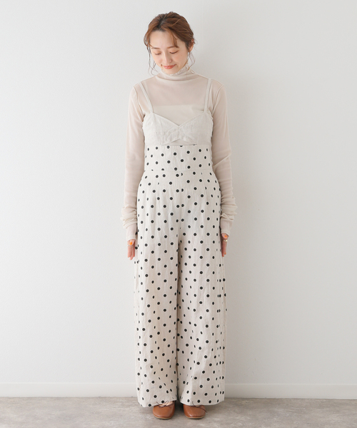 U by SPICK&SPAN（ユーバイスピックアンドスパン）の「ビスチェオールインワン（つなぎ/オールインワン・レディース・ブラック/アイボリー・FREE）」の19枚目の写真