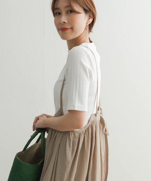 URBAN RESEARCH DOORS（アーバンリサーチドアーズ）の「針抜き半袖カットソー（Tシャツ/カットソー・レディース・オフホワイト/ブラック/ミント/パープル・MEDIUM）」の5枚目の写真