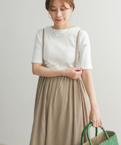 URBAN RESEARCH DOORS（アーバンリサーチドアーズ）の「針抜き半袖カットソー（Tシャツ/カットソー・レディース・オフホワイト/ブラック/ミント/パープル・MEDIUM）」の8枚目の写真