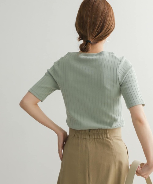 URBAN RESEARCH DOORS（アーバンリサーチドアーズ）の「針抜き半袖カットソー（Tシャツ/カットソー・レディース・オフホワイト/ブラック/ミント/パープル・MEDIUM）」の12枚目の写真