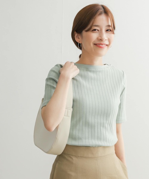 URBAN RESEARCH DOORS（アーバンリサーチドアーズ）の「針抜き半袖カットソー（Tシャツ/カットソー・レディース・オフホワイト/ブラック/ミント/パープル・MEDIUM）」の17枚目の写真