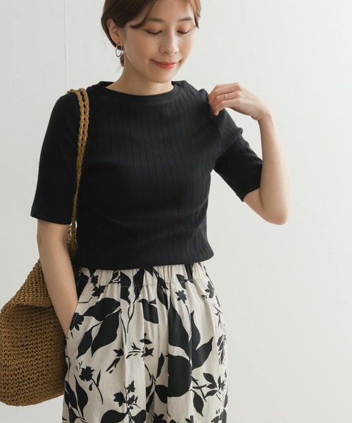 URBAN RESEARCH DOORS（アーバンリサーチドアーズ）の「針抜き半袖カットソー（Tシャツ/カットソー・レディース・オフホワイト/ブラック/ミント/パープル・MEDIUM）」の22枚目の写真