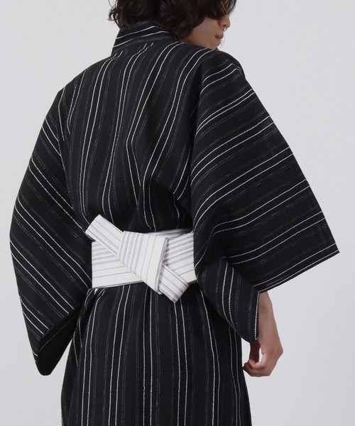 Ree&Mee(リーアンドミー)の「Ree&Mee らくらく着付け ワンタッチ帯付き 2点セット しじら 浴衣 メンズ ゆかた(浴衣・メンズ・ブラック/ネイビー/ホワイト・L/M/LL)」の17枚目の写真