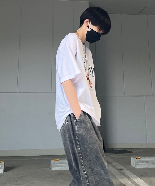 ILL'S(イルズ)の「古着ライク ヴィンテージライク イヌ / ネコ フロントプリント ビッグシルエット半袖Tシャツ カットソー ユニセックス【ILL'S】(Tシャツ/カットソー・メンズ・杢グレー/ホワイト系その他2/グレー系その他/オートミール/ホワイト/ホワイト系その他・M/L)」の8枚目の写真