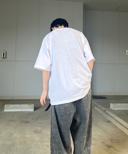 ILL'S(イルズ)の「古着ライク ヴィンテージライク イヌ / ネコ フロントプリント ビッグシルエット半袖Tシャツ カットソー ユニセックス【ILL'S】(Tシャツ/カットソー・メンズ・杢グレー/ホワイト系その他2/グレー系その他/オートミール/ホワイト/ホワイト系その他・M/L)」の10枚目の写真