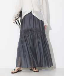 Rouge vif | オーガンジーマキシスカート(スカート)