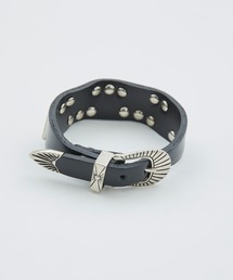 Triangle leather bangle