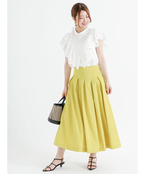 Te chichi（テチチ）の「フリルスカラップブラウス（シャツ/ブラウス・レディース・オフホワイト/ブラック/オレンジ・F）」の7枚目の写真