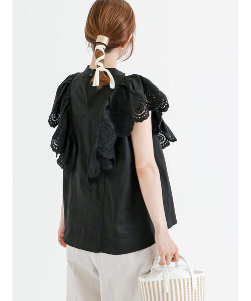 Te chichi（テチチ）の「フリルスカラップブラウス（シャツ/ブラウス・レディース・オフホワイト/ブラック/オレンジ・F）」の13枚目の写真