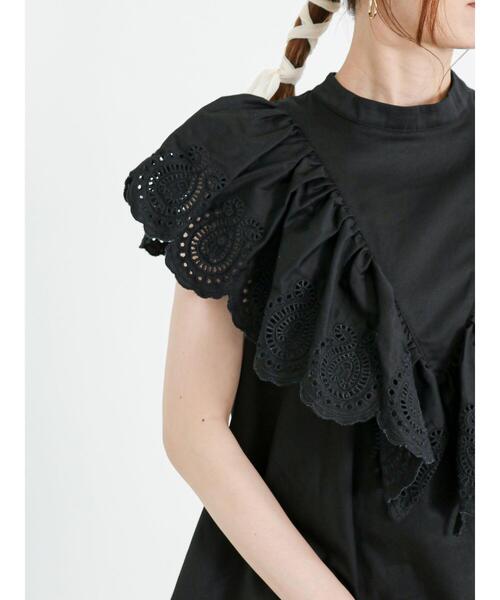 Te chichi（テチチ）の「フリルスカラップブラウス（シャツ/ブラウス・レディース・オフホワイト/ブラック/オレンジ・F）」の17枚目の写真