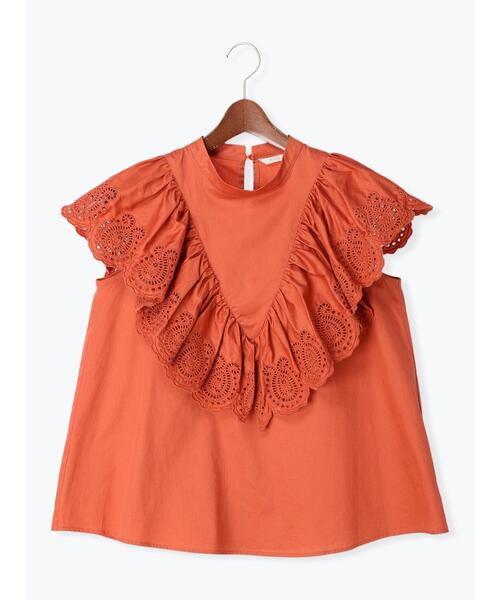 Te chichi（テチチ）の「フリルスカラップブラウス（シャツ/ブラウス・レディース・オフホワイト/ブラック/オレンジ・F）」の20枚目の写真