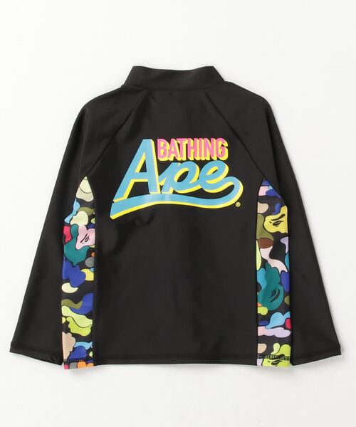 A BATHING APE(アベイシングエイプ)の「MULTI CAMO RASH GUARD K(ラッシュガード・キッズ・ブラック・130/100/120/110)」の5枚目の写真