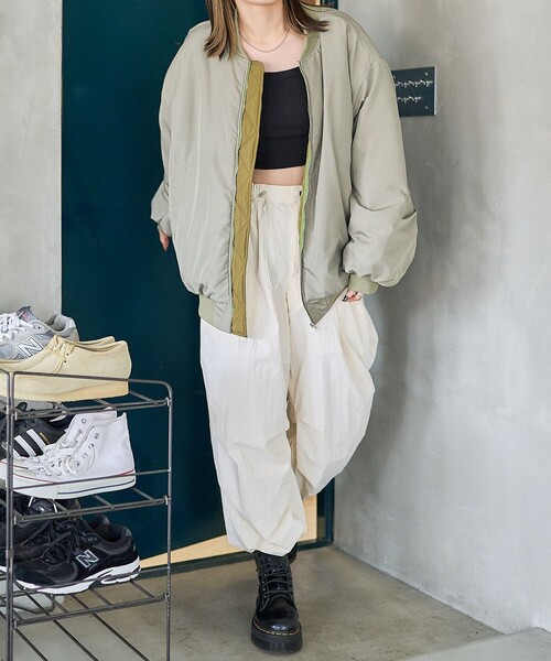 PUBLUX（パブリュクス）の「PUBLUX/パブリュクス ナイロンスノーパンツ　限定展開（その他パンツ・レディース・ブラック/オフホワイト/グリーン・ﾌﾘ-）」の8枚目の写真