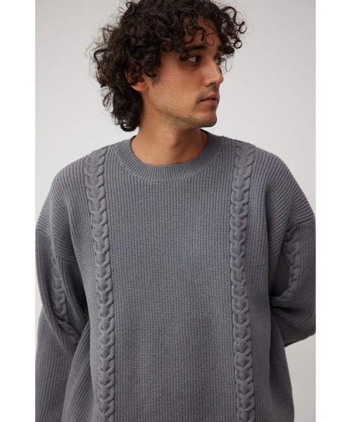 りょう商品 nonnative ダークグレー ケーブルニット ニット スポンディッシュケーブルニット（ニット/セーター）｜AZUL BY MOUSSY