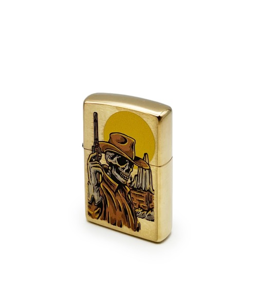 Zippo（ジッポー）の「ZIPPO ジッポ 48519 COWBOY SKULL DESIGN（アッシュトレイ/ライター・メンズ・ゴールド・FREE）」の2枚目の写真