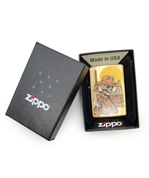 Zippo（ジッポー）の「ZIPPO ジッポ 48519 COWBOY SKULL DESIGN（アッシュトレイ/ライター・メンズ・ゴールド・FREE）」の3枚目の写真