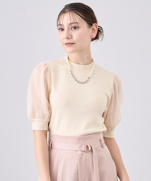 ANAYI（アナイ）の「チュールレイヤードパフプルオーバー（ニット