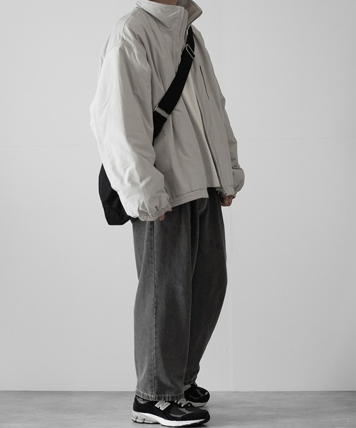 RUUBON（ルーボン）の「【RUUBON】60/40 cloth track jacket / 60/40クロス トラックジャケット（ブルゾン・メンズ・ブラック/ライトグレー・S/M/L）」の16枚目の写真