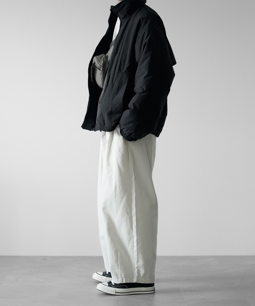 RUUBON（ルーボン）の「【RUUBON】60/40 cloth track jacket / 60/40クロス トラックジャケット（ブルゾン・メンズ・ブラック/ライトグレー・S/M/L）」の8枚目の写真