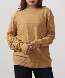 Jacquard crew neck knit / ジャガード編みクルーネックニット unisex