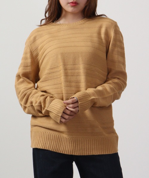 FUNALIVE（ファンアライブ）の「Jacquard crew neck knit / ジャガード編みクルーネックニット unisex（ニット/セーター・メンズ・ブラック系/ベージュ系1/ネイビー/ネイビー系1/ネイビー系/ダークグレー/ブラック系1/ベージュ系/ベージュ/ブラック/チャコールグレー/チャコール・M/L/LL）」の10枚目の写真