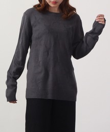 Jacquard crew neck knit / ジャガード編みクルーネックニット unisex