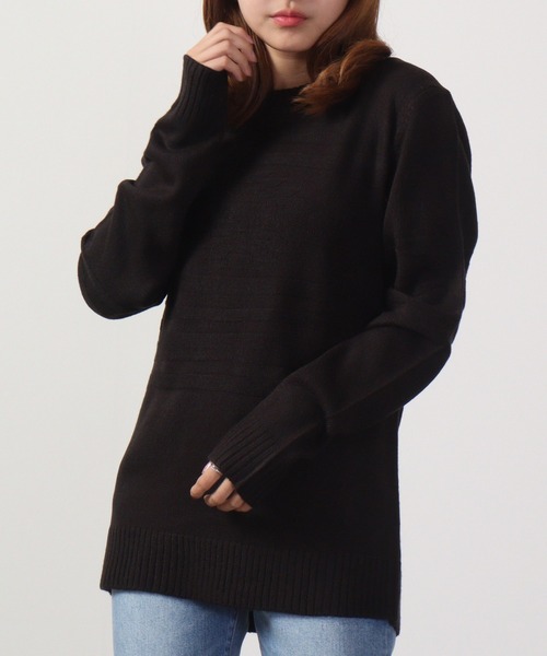 FUNALIVE（ファンアライブ）の「Jacquard crew neck knit / ジャガード編みクルーネックニット unisex（ニット/セーター・メンズ・ブラック系/ベージュ系1/ネイビー/ネイビー系1/ネイビー系/ダークグレー/ブラック系1/ベージュ系/ベージュ/ブラック/チャコールグレー/チャコール・M/L/LL）」の2枚目の写真