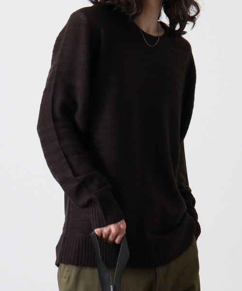 FUNALIVE（ファンアライブ）の「Jacquard crew neck knit / ジャガード編みクルーネックニット unisex（ニット/セーター・メンズ・ブラック系/ベージュ系1/ネイビー/ネイビー系1/ネイビー系/ダークグレー/ブラック系1/ベージュ系/ベージュ/ブラック/チャコールグレー/チャコール・M/L/LL）」の15枚目の写真