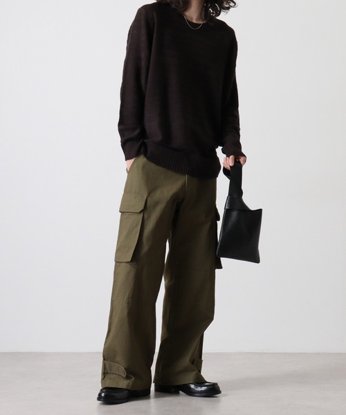FUNALIVE（ファンアライブ）の「Jacquard crew neck knit / ジャガード編みクルーネックニット unisex（ニット/セーター・メンズ・ブラック系/ベージュ系1/ネイビー/ネイビー系1/ネイビー系/ダークグレー/ブラック系1/ベージュ系/ベージュ/ブラック/チャコールグレー/チャコール・M/L/LL）」の16枚目の写真