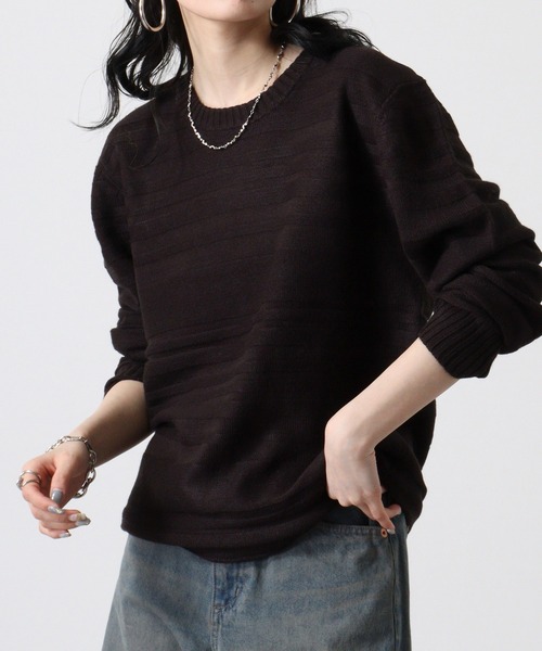 FUNALIVE（ファンアライブ）の「Jacquard crew neck knit / ジャガード編みクルーネックニット unisex（ニット/セーター・メンズ・ブラック系/ベージュ系1/ネイビー/ネイビー系1/ネイビー系/ダークグレー/ブラック系1/ベージュ系/ベージュ/ブラック/チャコールグレー/チャコール・M/L/LL）」の17枚目の写真