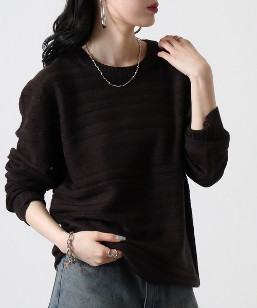 FUNALIVE（ファンアライブ）の「Jacquard crew neck knit / ジャガード編みクルーネックニット unisex（ニット/セーター・メンズ・ブラック系/ベージュ系1/ネイビー/ネイビー系1/ネイビー系/ダークグレー/ブラック系1/ベージュ系/ベージュ/ブラック/チャコールグレー/チャコール・M/L/LL）」の19枚目の写真