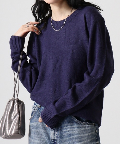 FUNALIVE（ファンアライブ）の「Jacquard crew neck knit / ジャガード編みクルーネックニット unisex（ニット/セーター・メンズ・ブラック系/ベージュ系1/ネイビー/ネイビー系1/ネイビー系/ダークグレー/ブラック系1/ベージュ系/ベージュ/ブラック/チャコールグレー/チャコール・M/L/LL）」の21枚目の写真