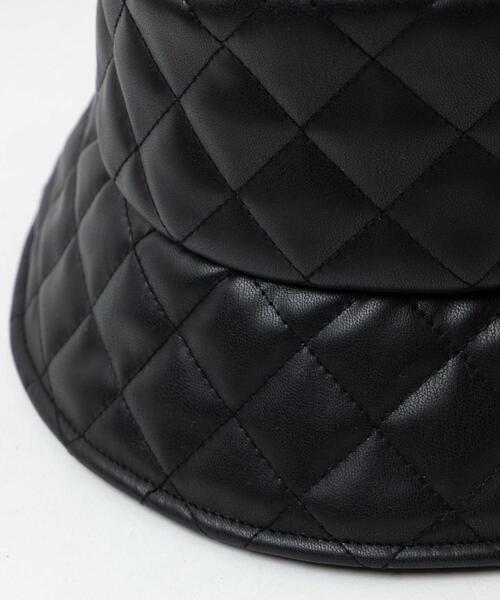 WEGO（ウィゴー）の「WEGO/キルティングバケットハット（ハット・レディース・ブラック/ブラック系その他/ホワイト・FREE）」の18枚目の写真