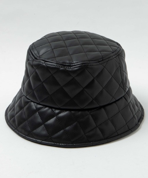 WEGO（ウィゴー）の「WEGO/キルティングバケットハット（ハット・レディース・ブラック/ブラック系その他/ホワイト・FREE）」の8枚目の写真