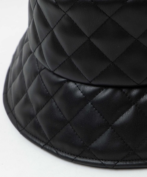 WEGO（ウィゴー）の「WEGO/キルティングバケットハット（ハット・レディース・ブラック/ブラック系その他/ホワイト・FREE）」の9枚目の写真