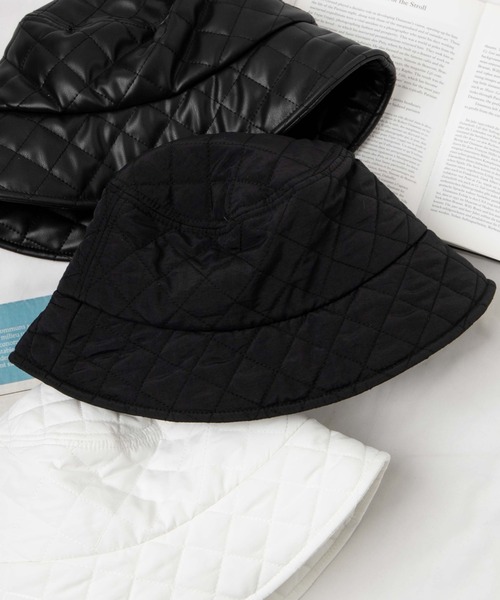 WEGO（ウィゴー）の「WEGO/キルティングバケットハット（ハット・レディース・ブラック/ブラック系その他/ホワイト・FREE）」の22枚目の写真