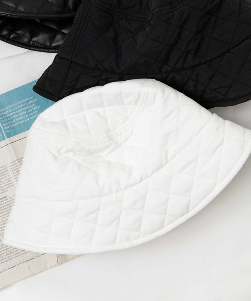 WEGO（ウィゴー）の「WEGO/キルティングバケットハット（ハット・レディース・ブラック/ブラック系その他/ホワイト・FREE）」の21枚目の写真